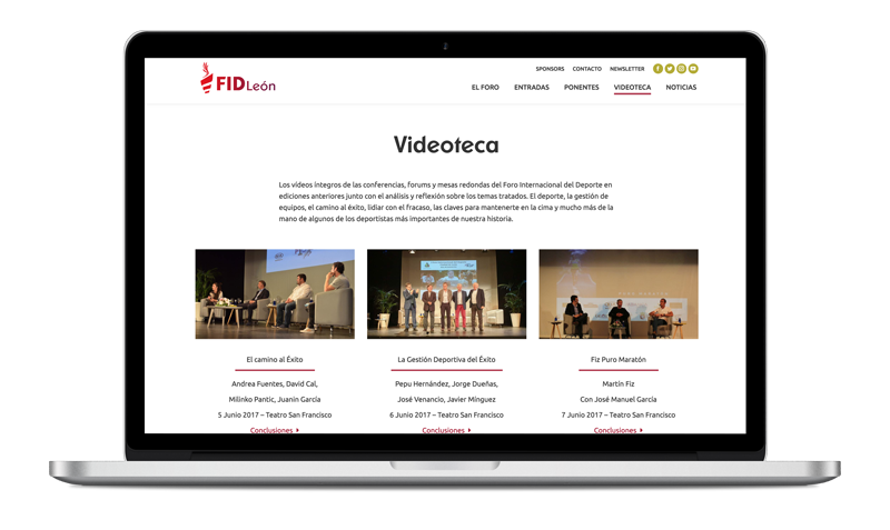 Web FID León versión ordenador