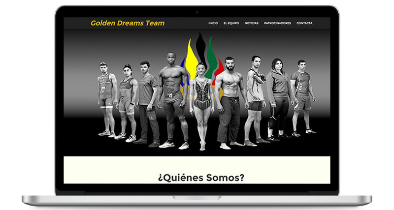 Web Golden Dreams Team versión ordenador